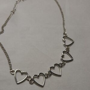 Nordstrom Silver Heart Link Necklace